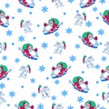 Seamless pattern with Christmas motif